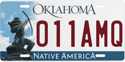 OK license plate 011AMQ