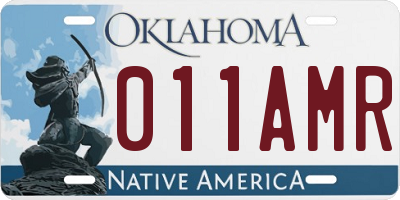 OK license plate 011AMR