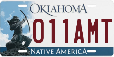 OK license plate 011AMT