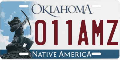 OK license plate 011AMZ