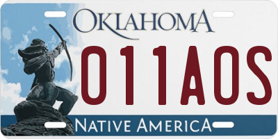 OK license plate 011AOS