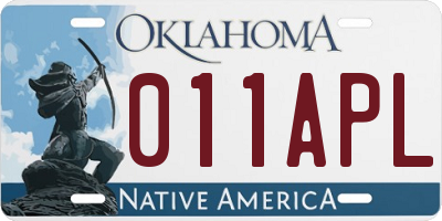 OK license plate 011APL