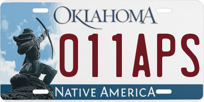 OK license plate 011APS