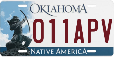OK license plate 011APV
