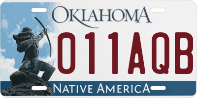 OK license plate 011AQB