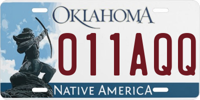 OK license plate 011AQQ