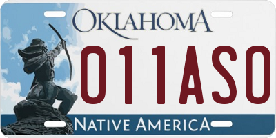 OK license plate 011ASO