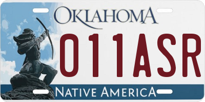 OK license plate 011ASR