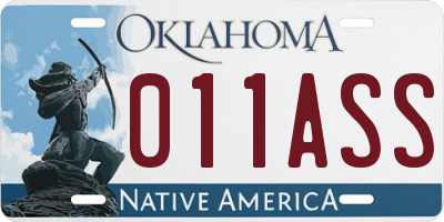 OK license plate 011ASS