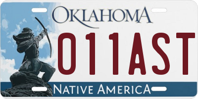OK license plate 011AST
