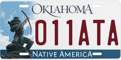 OK license plate 011ATA