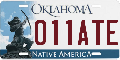 OK license plate 011ATE