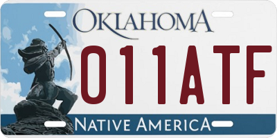 OK license plate 011ATF