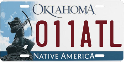 OK license plate 011ATL