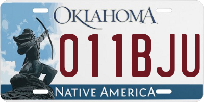 OK license plate 011BJU