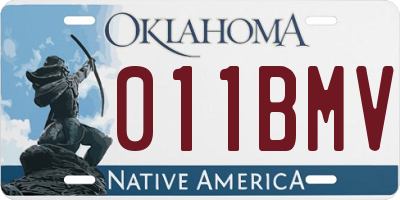 OK license plate 011BMV
