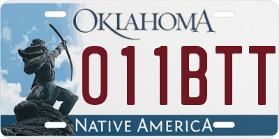 OK license plate 011BTT