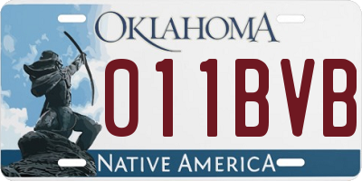 OK license plate 011BVB