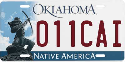 OK license plate 011CAI