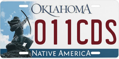 OK license plate 011CDS