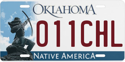 OK license plate 011CHL