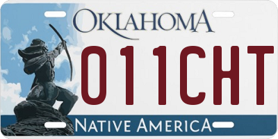 OK license plate 011CHT