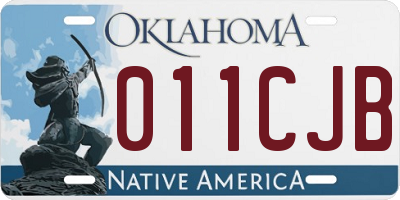 OK license plate 011CJB