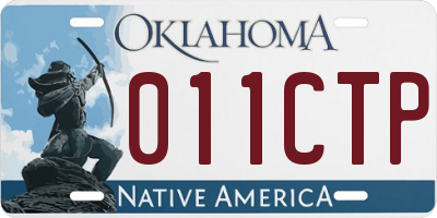 OK license plate 011CTP