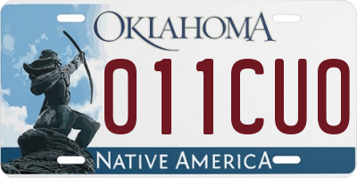 OK license plate 011CUO