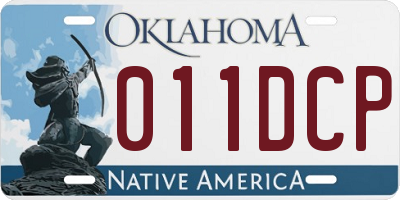 OK license plate 011DCP