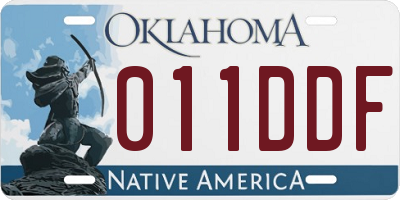 OK license plate 011DDF