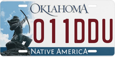 OK license plate 011DDU