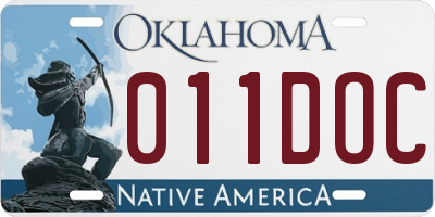 OK license plate 011DOC