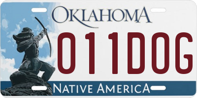 OK license plate 011DOG