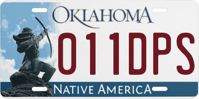 OK license plate 011DPS