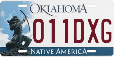 OK license plate 011DXG