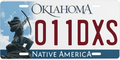 OK license plate 011DXS