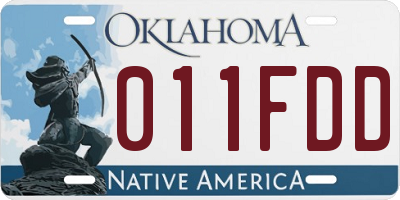 OK license plate 011FDD