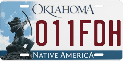 OK license plate 011FDH