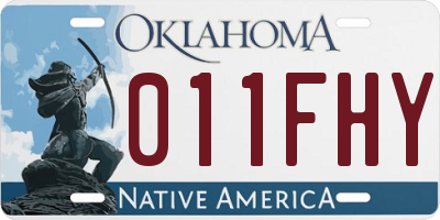 OK license plate 011FHY