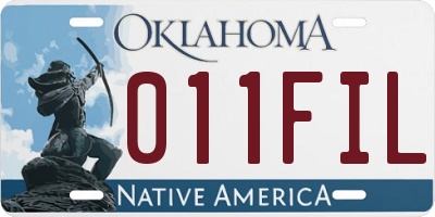 OK license plate 011FIL