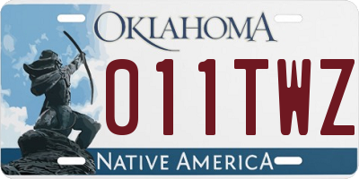 OK license plate 011TWZ