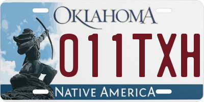 OK license plate 011TXH