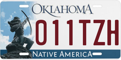 OK license plate 011TZH
