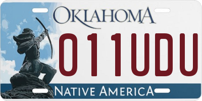 OK license plate 011UDU