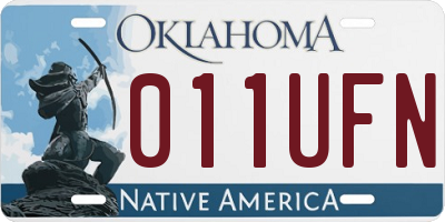OK license plate 011UFN