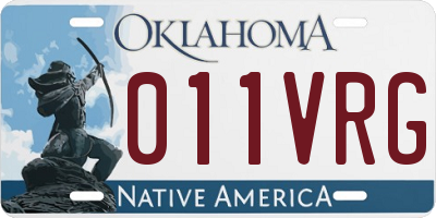 OK license plate 011VRG