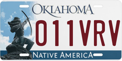 OK license plate 011VRV
