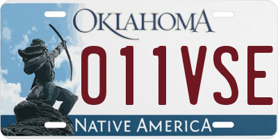 OK license plate 011VSE