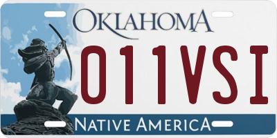 OK license plate 011VSI